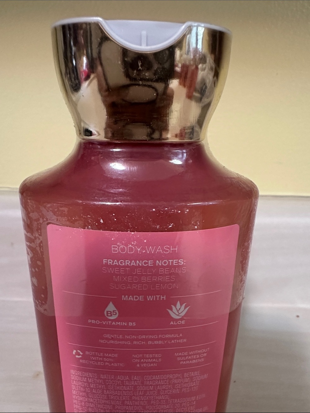 Bath & Body Works Tutti Frutti Candy Pink Body Wash Bottle - Picture 2 of 2